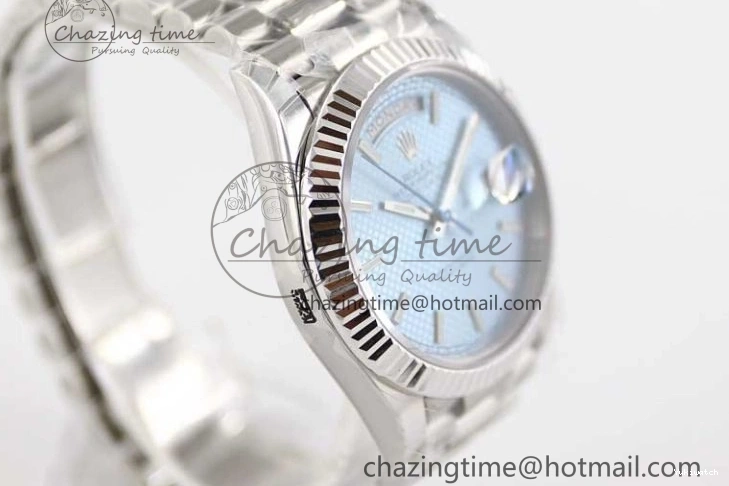 Edition 40mm 904L TWF A2836 SS Ice Date SS on Steel Bracelet Dial 1:1 Day Blue Best 0108